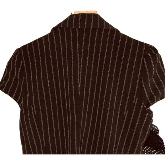 White House Black Market | Pinstripe Short Sleeve Blazer Size 14 | EUC - Picture 9 of 10